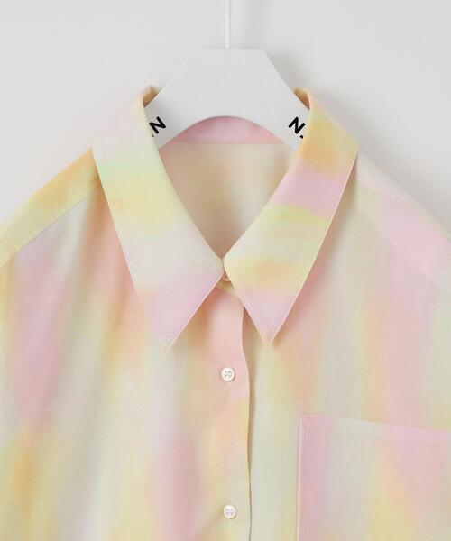 CITEN（シテン）の「＜CITEN＞マーブルプリント シャツ（シャツ/ブラウス・レディース・イエロー・FREE）」の7枚目の写真