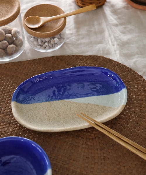BAYFLOW（ベイフロー）の「BF塗分け楕円皿（食器・レディース・ブルー/グリーン/オリーブ・0）」の3枚目の写真