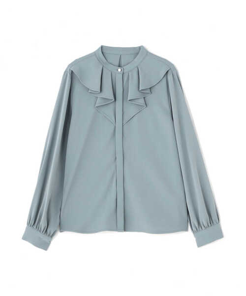 N.（N. Natural Beauty Basic）（エヌエヌナチュラルビューティーベーシック）の「◆フレアネックトロミブラウス（シャツ/ブラウス・レディース・ライトグリーン/ブルー/オフホワイト・MEDIUM）」の21枚目の写真