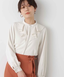 N.（N. Natural Beauty Basic） | ◆フレアネックトロミブラウス(シャツ/ブラウス)