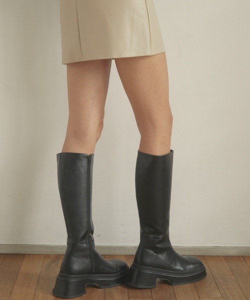 ACYM(アシーム)の「Square sole long ブーツ(ブーツ・レディース・ブラック・SMALL/MEDIUM/LARGE)」の18枚目の写真