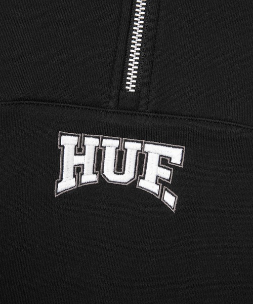 HUF（ハフ）の「DRAFT PICK HALF ZIP FLEECE/ HUF ハーフジップ スウェット（スウェット・メンズ・アッシュグレー/ブラック/グリーン・SMALL/MEDIUM/LARGE/X-LARGE/XX-LARGE）」の11枚目の写真