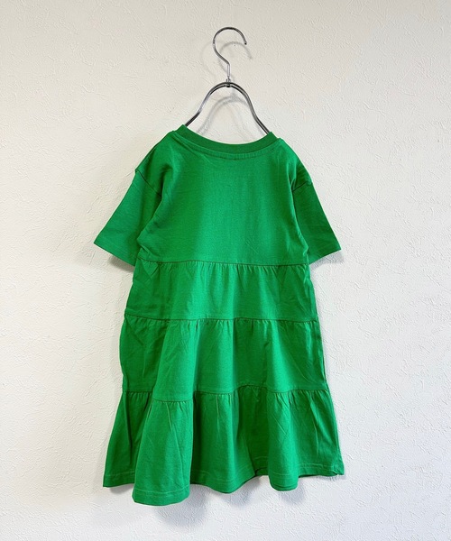Life Support Products（ライフサポートプロダクツ）の「コットンUSA半袖ティアードワンピース(90～150cm)（ワンピース・キッズ・ライトグレー/グリーン/ブルー・110/100/140/120/130/150/90）」の4枚目の写真