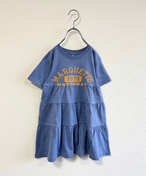 Life Support Products（ライフサポートプロダクツ）の「コットンUSA半袖ティアードワンピース(90～150cm)（ワンピース・キッズ・ライトグレー/グリーン/ブルー・110/100/140/120/130/150/90）」の6枚目の写真