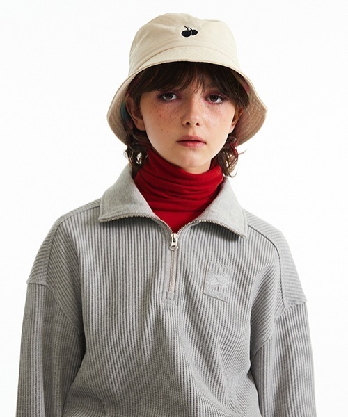 KIRSH(キルシー)の「KIRSH UNI BUCKET HAT/キルシーユニバケットハット(ハット・レディース・ベージュ/チャコール・ONE SIZE)」の7枚目の写真