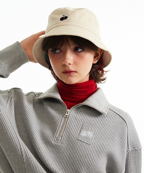 KIRSH(キルシー)の「KIRSH UNI BUCKET HAT/キルシーユニバケットハット(ハット・レディース・ベージュ/チャコール・ONE SIZE)」の15枚目の写真