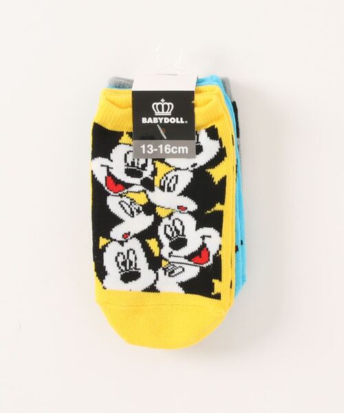 Disney（ディズニー）の「ディズニー スニーカーソックスセット 7958（ソックス/靴下・キッズ・その他9/ブラック×レッド・21-24cm/13-16/17-20）」の2枚目の写真