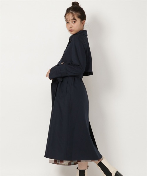 REDYAZEL（レディアゼル）の「スタンドカラートレンチコート（トレンチコート・レディース・サックスブルー/ネイビー/ベージュ・SMALL/MEDIUM）」の12枚目の写真