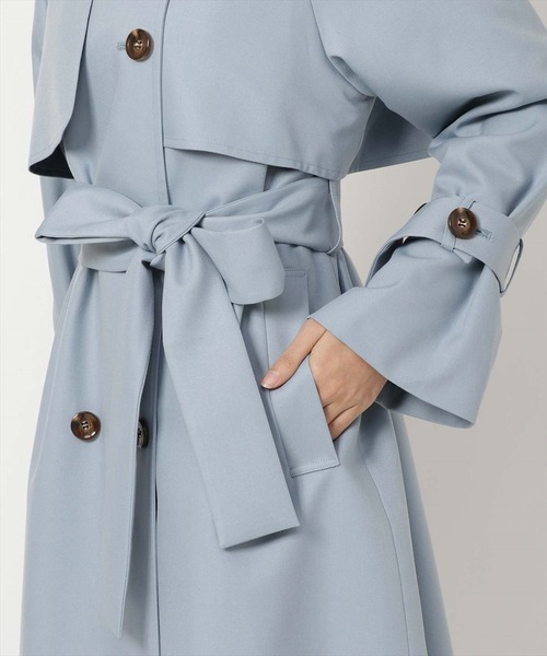 REDYAZEL（レディアゼル）の「スタンドカラートレンチコート（トレンチコート・レディース・サックスブルー/ネイビー/ベージュ・SMALL/MEDIUM）」の22枚目の写真