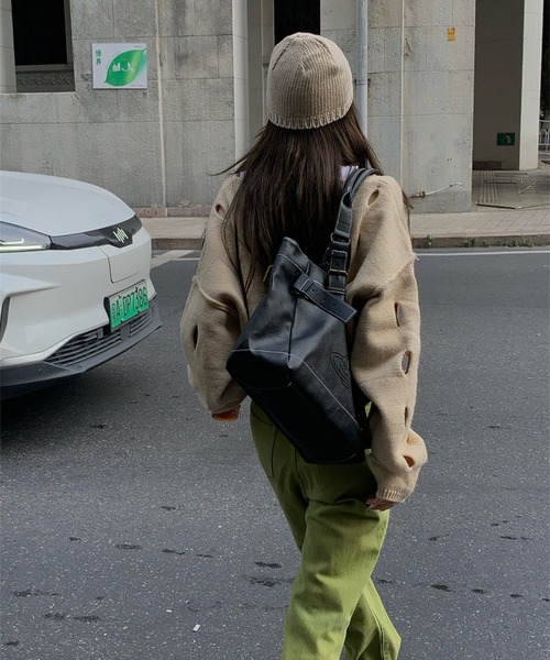 LYEON(リヨン)の「スラッシュショートニット(ニット/セーター・レディース・ベージュ/グリーン・FREE)」の17枚目の写真
