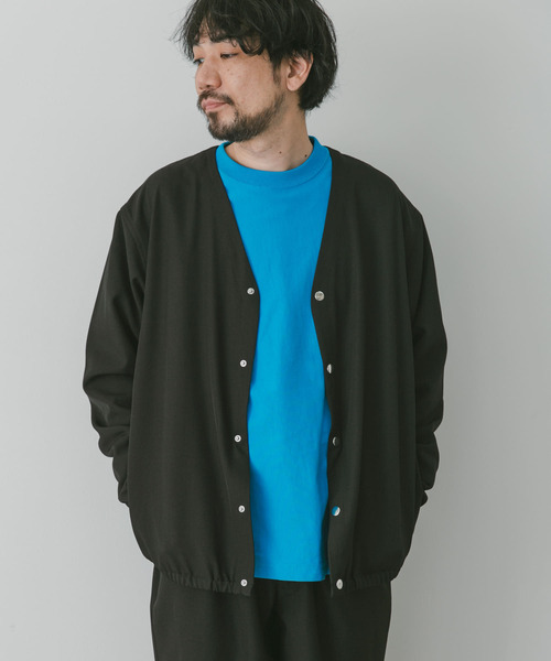 URBAN RESEARCH DOORS（アーバンリサーチドアーズ）の「『セットアップ対応』『吸水速乾』セオアルファノーカラージャケット（ブルゾン・メンズ・ブラック/モカ/ネイビー・MEDIUM/LARGE）」の21枚目の写真