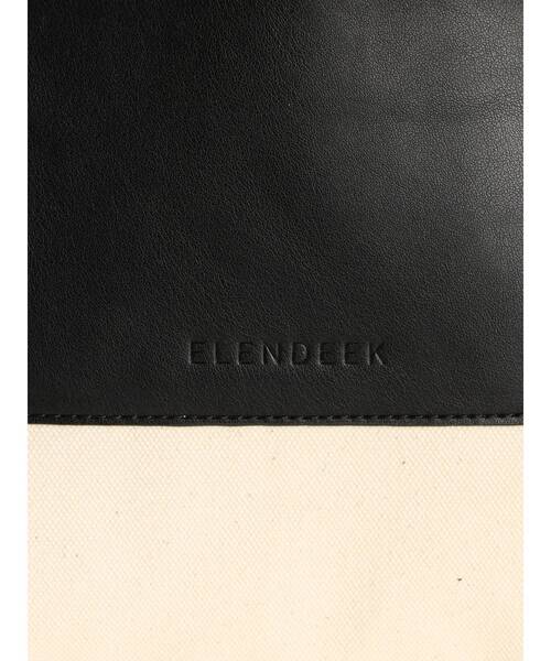 ELENDEEK（エレンディーク）の「キャンバスフェイクレザーコンビトートバッグ（トートバッグ・レディース・ブラック/アイボリー/その他1・FREE）」の9枚目の写真