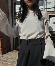 2WAY REMOVABLE SLEEVE RIB TOP