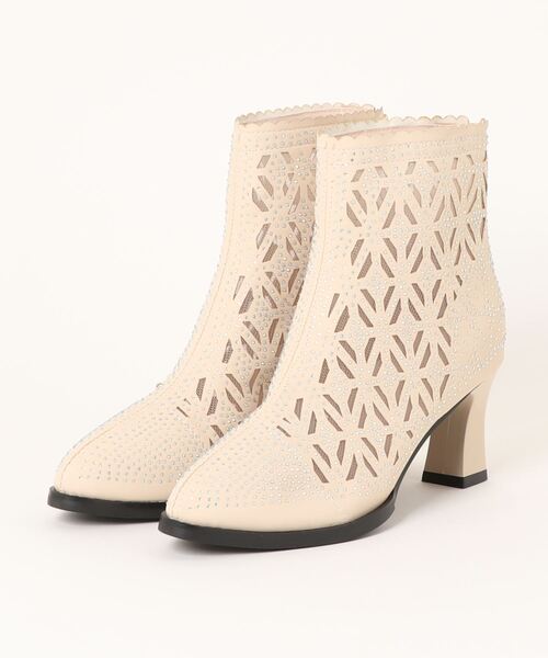 Burner(バーナー)の「【OKUOKU 0909】シースルーデザイン ショートブーツ oku-shoes-682175898014-565 U(ブーツ・レディース・ホワイト/ブラック・35/39/38/36/37/40)」の13枚目の写真