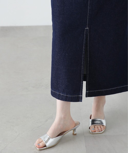 N.(N. Natural Beauty Basic)(エヌエヌナチュラルビューティーベーシック)の「◆タイトサロペットスカート(デニムスカート・レディース・オフホワイト/ワンウォッシュ・MEDIUM)」の21枚目の写真