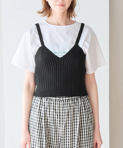 ROPE' PICNIC(ロペピクニック)の「ニットビスチェ(ベスト・レディース・ブラック/キナリ・38)」の12枚目の写真