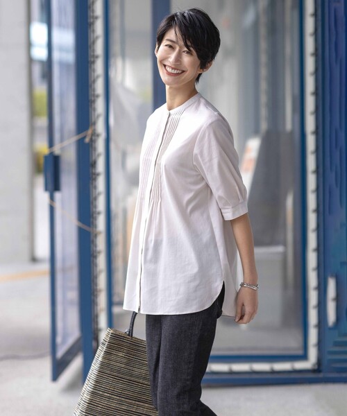J.PRESS(ジェイプレス)の「【WEB限定・A4サイズ収納可】 マダガスカルラフィア トート バッグ(トートバッグ・レディース・ブルー系1/ブラウン系3/ブラック系2/ベージュ系2・F)」の6枚目の写真