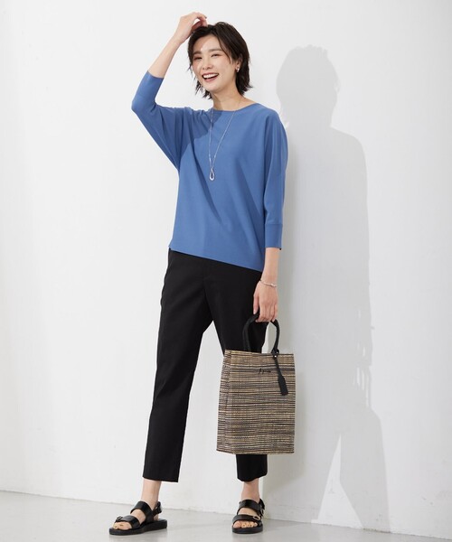 J.PRESS(ジェイプレス)の「【WEB限定・A4サイズ収納可】 マダガスカルラフィア トート バッグ(トートバッグ・レディース・ブルー系1/ブラウン系3/ブラック系2/ベージュ系2・F)」の19枚目の写真