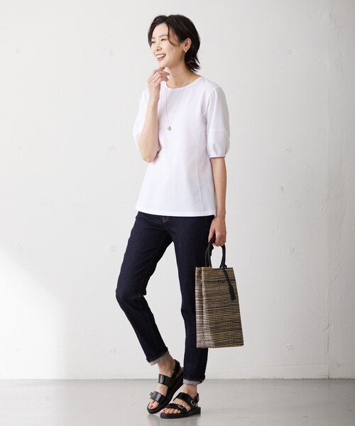 J.PRESS(ジェイプレス)の「【WEB限定・A4サイズ収納可】 マダガスカルラフィア トート バッグ(トートバッグ・レディース・ブルー系1/ブラウン系3/ブラック系2/ベージュ系2・F)」の22枚目の写真