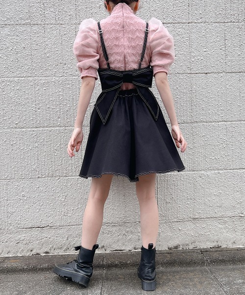 lilLilly（リルリリー）の「オーガンジーパフトップス（Tシャツ/カットソー・レディース・ブラック/ピンク/アイボリー・FREE）」の21枚目の写真