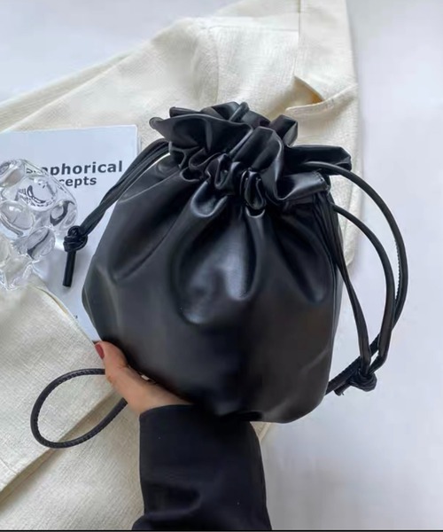 Chick(チック)の「▲Purse Shoulder Bag / 巾着ショルダーバック 2WAY ハンドバック(ショルダーバッグ・レディース・ブラック/ホワイト/ベージュ・ONE SIZE)」の7枚目の写真