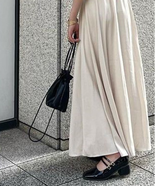 Chick(チック)の「▲Purse Shoulder Bag / 巾着ショルダーバック 2WAY ハンドバック(ショルダーバッグ・レディース・ブラック/ホワイト/ベージュ・ONE SIZE)」の9枚目の写真