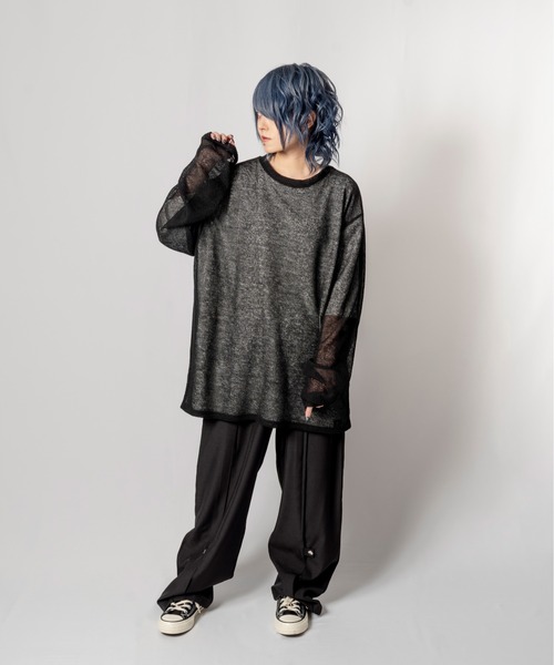 R/X（ロックス）の「シアーニット/ユニセックス対応（ニット/セーター・メンズ・ブラック/ベージュ・FREE）」の8枚目の写真