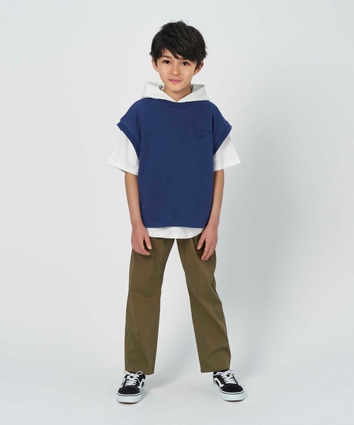 MPS（エムピーエス）の「【接触冷感】【MPS】サラサライージーパンツ / 吸水速乾（その他パンツ・キッズ・グリーン/カーキブラウン/グレー/ブラック/ホワイト×ブルー/ホワイト×ブラック・110/120/130/140/150/160）」の14枚目の写真