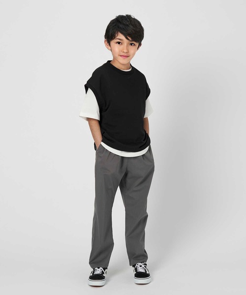 MPS（エムピーエス）の「【接触冷感】【MPS】サラサライージーパンツ / 吸水速乾（その他パンツ・キッズ・グリーン/カーキブラウン/グレー/ブラック/ホワイト×ブルー/ホワイト×ブラック・110/120/130/140/150/160）」の12枚目の写真