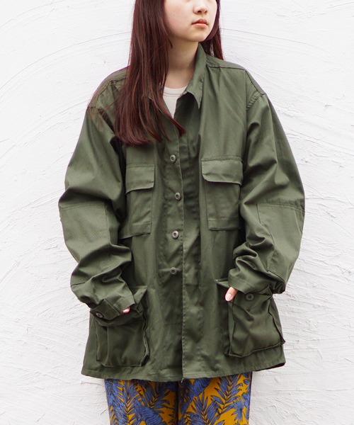 MILITARY(ミリタリー)の「U.S MILITARY/ユーエスミリタリー BDU FATIGUE JACKET COMMERCIAL MODEL BDUファティーグジャケット ロングサイズ(ミリタリージャケット・メンズ・オリーブ/ネイビー・X-LARGE/LARGE)」の1枚目の写真