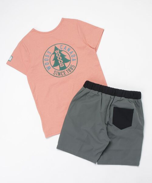 Woods(ウッズ)の「【ムラサキスポーツ別注】WOODS/ウッズ キッズ 2点セット 水陸両用 アウトドアウエア 386530(Tシャツ/カットソー・キッズ・ピンク系その他/ホワイト/ピンク/ホワイト系その他・130cm/140cm/150cm)」の7枚目の写真