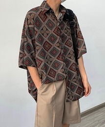 WESTBOY | ルーズシルエットハーフスリーブプリントシャツWOK23S2TP05【WB ORIGINALS】(シャツ/ブラウス)