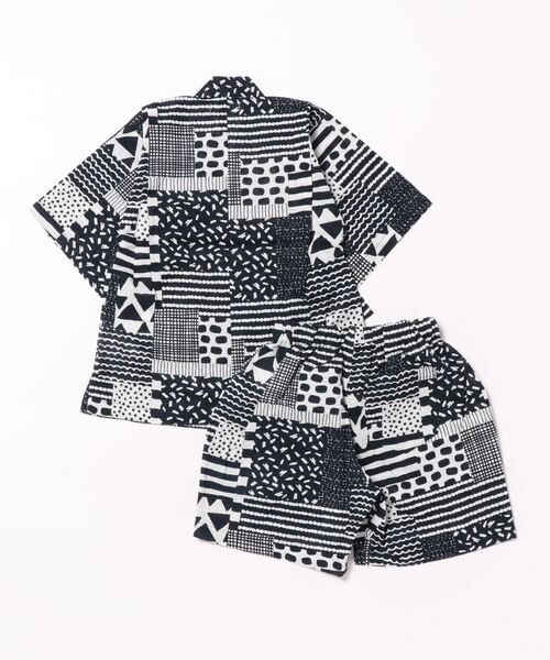 b・ROOM（ビールーム）の「モダン柄デザイン甚平（浴衣・キッズ・ネイビー/ブルー・100cm/110cm/120cm/130cm）」の17枚目の写真