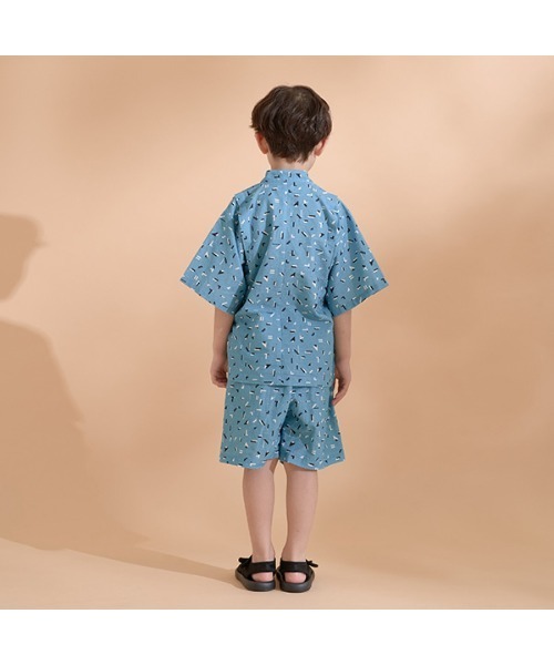 b・ROOM（ビールーム）の「モダン柄デザイン甚平（浴衣・キッズ・ネイビー/ブルー・100cm/110cm/120cm/130cm）」の8枚目の写真