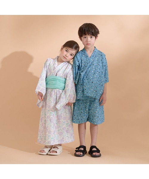 b・ROOM（ビールーム）の「モダン柄デザイン甚平（浴衣・キッズ・ネイビー/ブルー・100cm/110cm/120cm/130cm）」の13枚目の写真