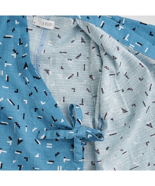 b・ROOM（ビールーム）の「モダン柄デザイン甚平（浴衣・キッズ・ネイビー/ブルー・100cm/110cm/120cm/130cm）」の10枚目の写真