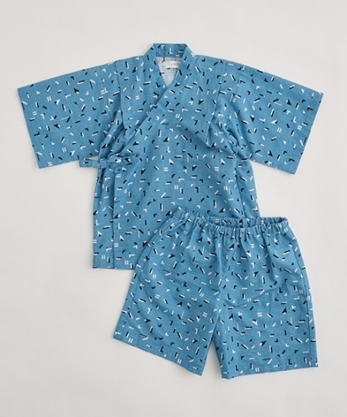 b・ROOM（ビールーム）の「モダン柄デザイン甚平（浴衣・キッズ・ネイビー/ブルー・100cm/110cm/120cm/130cm）」の19枚目の写真