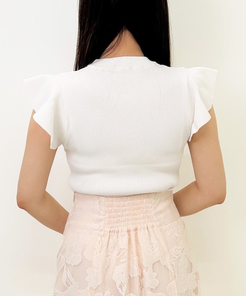 INGNI(イング)の「装飾付フリルノースリニット(ニット/セーター・レディース・ミント/ブラック/ピンク/オフホワイト・M)」の17枚目の写真