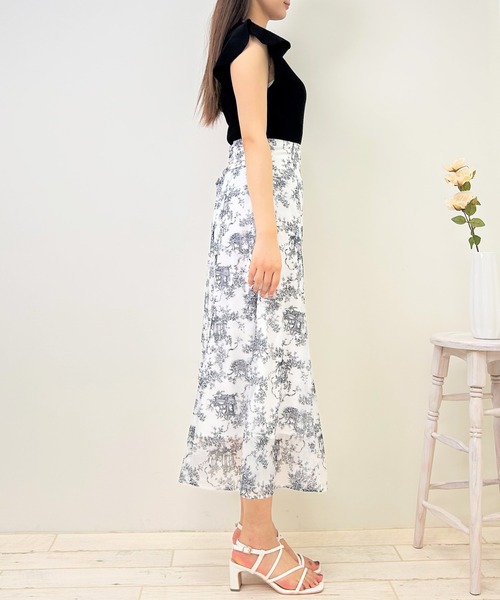 INGNI(イング)の「装飾付フリルノースリニット(ニット/セーター・レディース・ミント/ブラック/ピンク/オフホワイト・M)」の7枚目の写真