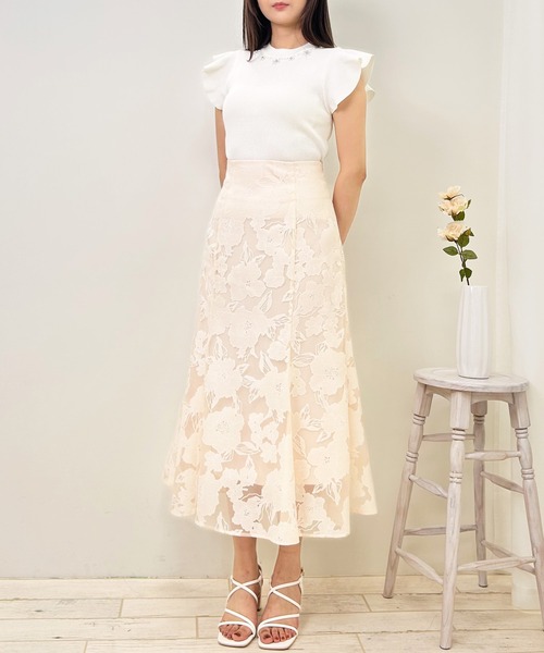 INGNI(イング)の「装飾付フリルノースリニット(ニット/セーター・レディース・ミント/ブラック/ピンク/オフホワイト・M)」の19枚目の写真