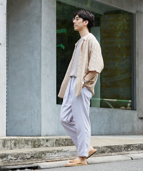 JOURNAL STANDARD relume（ジャーナルスタンダード　レリューム）の「Lattice サマーニットポロシャツ（ニット/セーター・メンズ・ブラック/ベージュ/グリーン・MEDIUM/LARGE）」の18枚目の写真