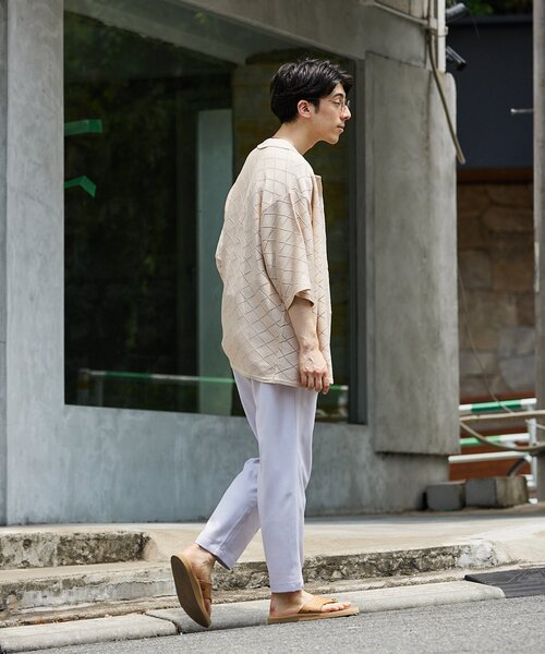 JOURNAL STANDARD relume（ジャーナルスタンダード　レリューム）の「Lattice サマーニットポロシャツ（ニット/セーター・メンズ・ブラック/ベージュ/グリーン・MEDIUM/LARGE）」の22枚目の写真