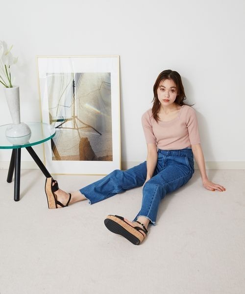 mysty woman（ミスティウーマン）の「厚底ストラップサンダル 905197（サンダル・レディース・ブラック/アイボリー/モカ・MEDIUM/LARGE）」の12枚目の写真