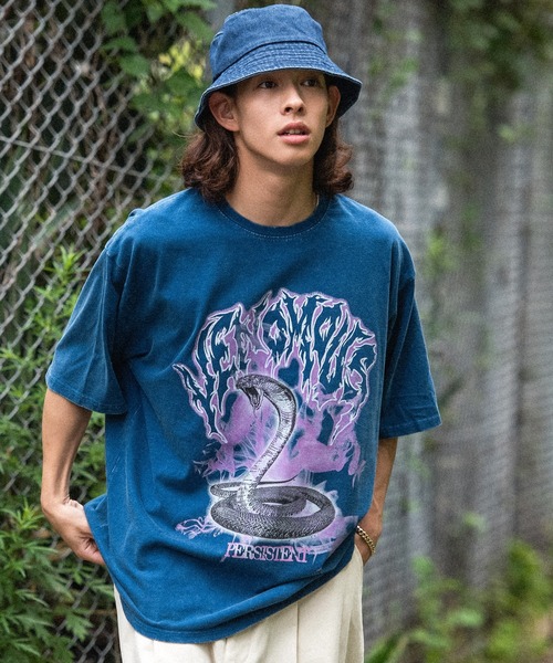 Revo.（レボ）の「ストーンウォッシュ加工 ヴィンテージバンドTシャツ/オーバーサイズ（Tシャツ/カットソー・メンズ・ブラック系1/スミクロ/パープル系1/オフホワイト/ブルー系/ブラック系・L/M）」の13枚目の写真