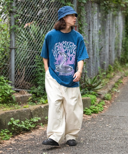 Revo.（レボ）の「ストーンウォッシュ加工 ヴィンテージバンドTシャツ/オーバーサイズ（Tシャツ/カットソー・メンズ・ブラック系1/スミクロ/パープル系1/オフホワイト/ブルー系/ブラック系・L/M）」の20枚目の写真