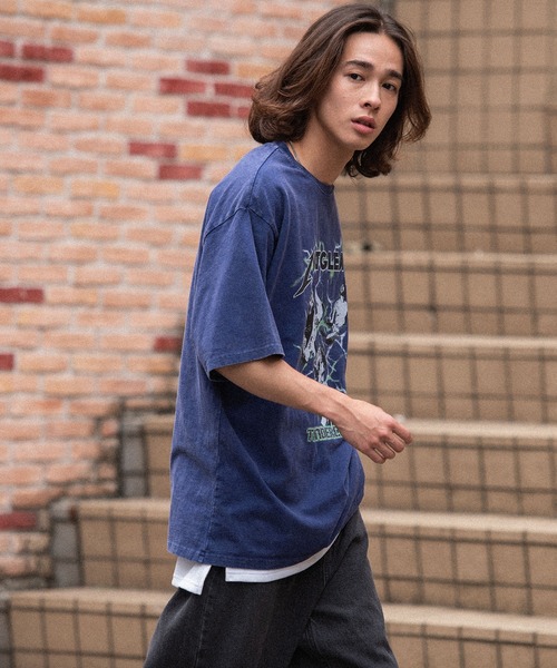 Revo.（レボ）の「ストーンウォッシュ加工 ヴィンテージバンドTシャツ/オーバーサイズ（Tシャツ/カットソー・メンズ・ブラック系1/スミクロ/パープル系1/オフホワイト/ブルー系/ブラック系・L/M）」の16枚目の写真