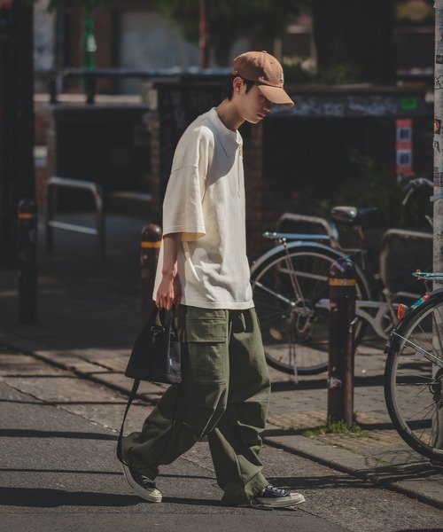 NULL(ヌル)の「【NULL】ニット素材 半袖 ハーフジップ ポロシャツ(ポロシャツ・メンズ・ホワイト/ブラック/グリーン・MEDIUM/LARGE)」の7枚目の写真