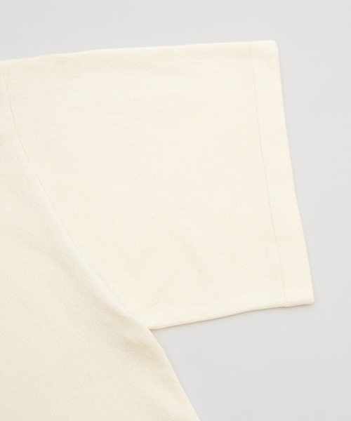 NULL(ヌル)の「【NULL】ニット素材 半袖 ハーフジップ ポロシャツ(ポロシャツ・メンズ・ホワイト/ブラック/グリーン・MEDIUM/LARGE)」の5枚目の写真