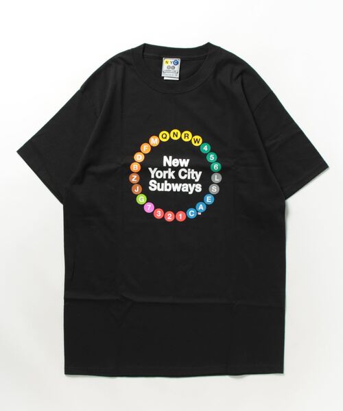 PARKS TOKYO SELECT（パークストウキョウセレクト）の「【NYC SUBWAY LINE】（UN）MULTI CIRCLE SUBWAY TEE（Tシャツ/カットソー・メンズ・ホワイト/ブラック・LARGE/MEDIUM）」の2枚目の写真