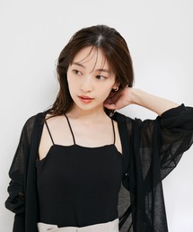 【洗える】アシンメトリークロスストラップキャミソール